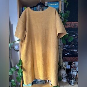 Mustard Yellow Fleece Dress